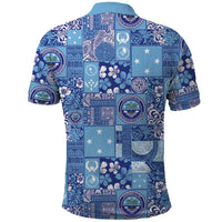 Federated States of Micronesia Merry Christmas Polo Shirt Pacific Patchwork Xmas Vibes - Polynesian Pride