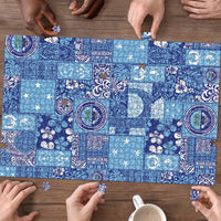 Federated States of Micronesia Merry Christmas Puzzle Pacific Patchwork Xmas Vibes - Polynesian Pride