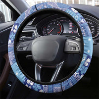 Federated States of Micronesia Merry Christmas Steering Wheel Cover Pacific Patchwork Xmas Vibes - Polynesian Pride