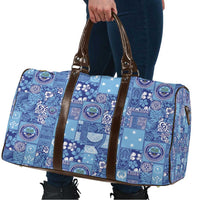 Federated States of Micronesia Merry Christmas Travel Bag Pacific Patchwork Xmas Vibes - Polynesian Pride
