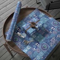 Federated States of Micronesia Merry Christmas Wrapping Paper Pacific Patchwork Xmas Vibes - Polynesian Pride