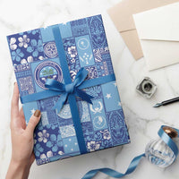 Federated States of Micronesia Merry Christmas Wrapping Paper Pacific Patchwork Xmas Vibes - Polynesian Pride