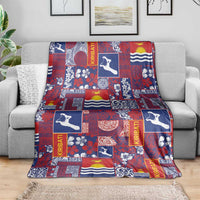 Kiribati Tekeraoi n te Kiritimati Blanket Pacific Patchwork Xmas Vibes - Polynesian Pride