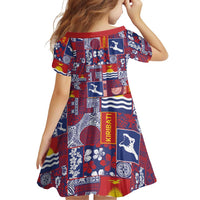 Kiribati Tekeraoi n te Kiritimati Family Matching Long Sleeve Bodycon Dress and Hawaiian Shirt Pacific Patchwork Xmas Vibes - Polynesian Pride