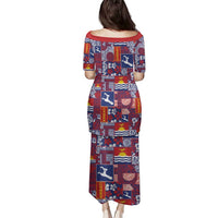 Kiribati Tekeraoi n te Kiritimati Family Matching Puletasi and Hawaiian Shirt Pacific Patchwork Xmas Vibes - Polynesian Pride