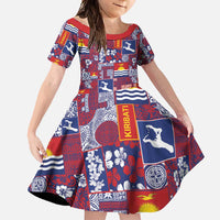 Kiribati Tekeraoi n te Kiritimati Family Matching Tank Maxi Dress and Hawaiian Shirt Pacific Patchwork Xmas Vibes - Polynesian Pride