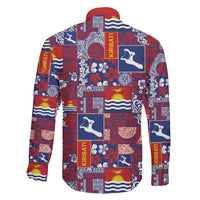 Kiribati Tekeraoi n te Kiritimati Family Matching Tank Maxi Dress and Hawaiian Shirt Pacific Patchwork Xmas Vibes - Polynesian Pride