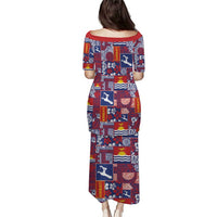 Kiribati Tekeraoi n te Kiritimati Puletasi Pacific Patchwork Xmas Vibes - Polynesian Pride