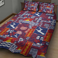 Kiribati Tekeraoi n te Kiritimati Quilt Bed Set Pacific Patchwork Xmas Vibes - Polynesian Pride