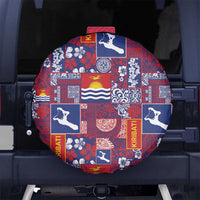 Kiribati Tekeraoi n te Kiritimati Spare Tire Cover Pacific Patchwork Xmas Vibes - Polynesian Pride