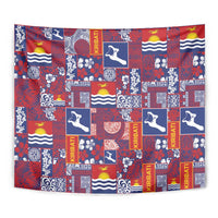 Kiribati Tekeraoi n te Kiritimati Tapestry Pacific Patchwork Xmas Vibes - Polynesian Pride