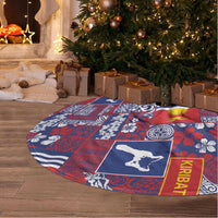 Kiribati Tekeraoi n te Kiritimati Tree Skirt Pacific Patchwork Xmas Vibes - Polynesian Pride