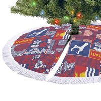 Kiribati Tekeraoi n te Kiritimati Tree Skirt Pacific Patchwork Xmas Vibes - Polynesian Pride