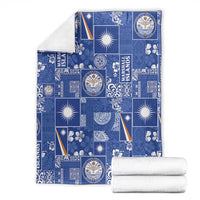 Marshall Islands Merry Christmas Blanket Pacific Patchwork Xmas Vibes - Polynesian Pride