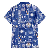 Marshall Islands Merry Christmas Family Matching Short Sleeve Bodycon Dress and Hawaiian Shirt Pacific Patchwork Xmas Vibes LT9 - Polynesian Pride