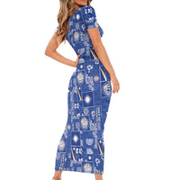 Marshall Islands Merry Christmas Family Matching Short Sleeve Bodycon Dress and Hawaiian Shirt Pacific Patchwork Xmas Vibes LT9 - Polynesian Pride