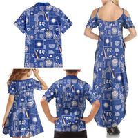 Marshall Islands Merry Christmas Family Matching Summer Maxi Dress and Hawaiian Shirt Pacific Patchwork Xmas Vibes - Polynesian Pride