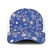 Marshall Islands Merry Christmas Mesh Trucker Cap Pacific Patchwork Xmas Vibes - Polynesian Pride