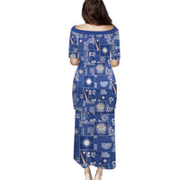 Marshall Islands Merry Christmas Puletasi Pacific Patchwork Xmas Vibes - Polynesian Pride