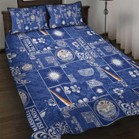 Marshall Islands Merry Christmas Quilt Bed Set Pacific Patchwork Xmas Vibes - Polynesian Pride