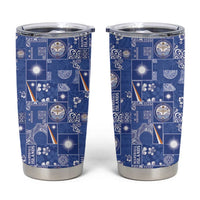 Marshall Islands Merry Christmas Tumbler Cup Pacific Patchwork Xmas Vibes - Polynesian Pride