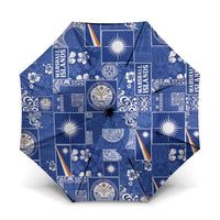 Marshall Islands Merry Christmas Umbrella Pacific Patchwork Xmas Vibes - Polynesian Pride