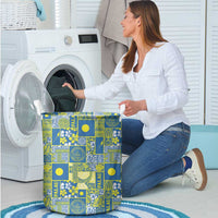 Palau Ungil Kurismas Laundry Basket Pacific Patchwork Xmas Vibes - Polynesian Pride