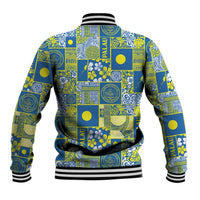 Palau Ungil Kurismas Baseball Jacket Pacific Patchwork Xmas Vibes LT9 - Polynesian Pride