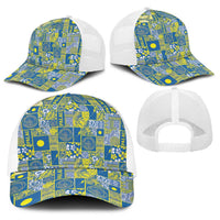 Palau Ungil Kurismas Baseball Net Cap Pacific Patchwork Xmas Vibes LT9 - Polynesian Pride
