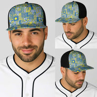 Palau Ungil Kurismas Baseball Net Cap Pacific Patchwork Xmas Vibes LT9 - Polynesian Pride