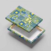 Palau Ungil Kurismas Canvas Wall Art Pacific Patchwork Xmas Vibes - Polynesian Pride