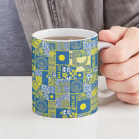 Palau Ungil Kurismas Ceramic Mug Pacific Patchwork Xmas Vibes - Polynesian Pride
