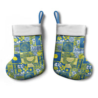 Palau Ungil Kurismas Christmas Stocking Pacific Patchwork Xmas Vibes - Polynesian Pride