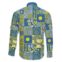 Palau Ungil Kurismas Family Matching Long Sleeve Bodycon Dress and Hawaiian Shirt Pacific Patchwork Xmas Vibes LT9 - Polynesian Pride
