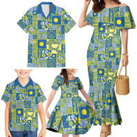 Palau Ungil Kurismas Family Matching Mermaid Dress and Hawaiian Shirt Pacific Patchwork Xmas Vibes LT9 - Polynesian Pride