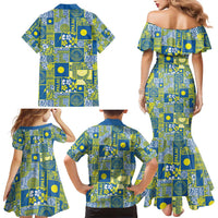 Palau Ungil Kurismas Family Matching Mermaid Dress and Hawaiian Shirt Pacific Patchwork Xmas Vibes LT9 - Polynesian Pride