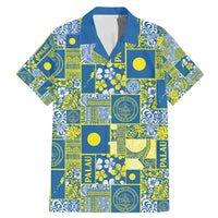 Palau Ungil Kurismas Family Matching Mermaid Dress and Hawaiian Shirt Pacific Patchwork Xmas Vibes LT9 Dad's Shirt - Short Sleeve Green - Polynesian Pride