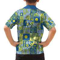 Palau Ungil Kurismas Family Matching Off Shoulder Short Dress and Hawaiian Shirt Pacific Patchwork Xmas Vibes LT9 - Polynesian Pride