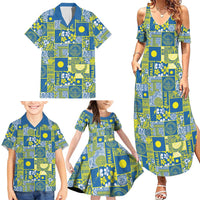 Palau Ungil Kurismas Family Matching Summer Maxi Dress and Hawaiian Shirt Pacific Patchwork Xmas Vibes LT9 - Polynesian Pride