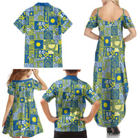Palau Ungil Kurismas Family Matching Summer Maxi Dress and Hawaiian Shirt Pacific Patchwork Xmas Vibes LT9 - Polynesian Pride