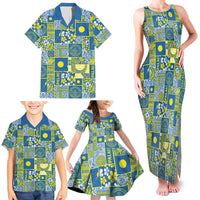 Palau Ungil Kurismas Family Matching Tank Maxi Dress and Hawaiian Shirt Pacific Patchwork Xmas Vibes LT9 - Polynesian Pride