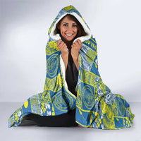 Palau Ungil Kurismas Hooded Blanket Pacific Patchwork Xmas Vibes - Polynesian Pride