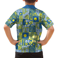 Palau Ungil Kurismas Kid Hawaiian Shirt Pacific Patchwork Xmas Vibes - Polynesian Pride