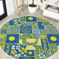 Palau Ungil Kurismas Round Carpet Pacific Patchwork Xmas Vibes - Polynesian Pride