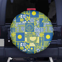 Palau Ungil Kurismas Spare Tire Cover Pacific Patchwork Xmas Vibes - Polynesian Pride