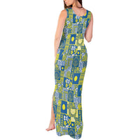 Palau Ungil Kurismas Tank Maxi Dress Pacific Patchwork Xmas Vibes LT9 - Polynesian Pride