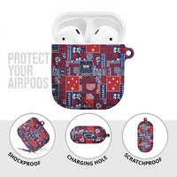 Red Samoa Manuia Le Kerisimasi AirPods Case Pacific Patchwork Xmas Vibes - Polynesian Pride