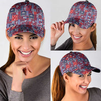 Red Samoa Manuia Le Kerisimasi Classic Cap Pacific Patchwork Xmas Vibes LT9 - Polynesian Pride