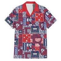 Red Samoa Manuia Le Kerisimasi Family Matching Mermaid Dress and Hawaiian Shirt Pacific Patchwork Xmas Vibes LT9 Dad's Shirt - Short Sleeve Red - Polynesian Pride