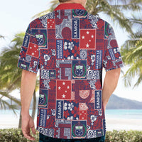 Red Samoa Manuia Le Kerisimasi Hawaiian Shirt Pacific Patchwork Xmas Vibes - Polynesian Pride
